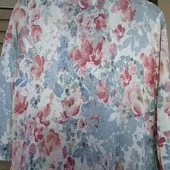 Jjill linen blend floral duster linen blend cardigan.No issues size large - Picture 2 of 4